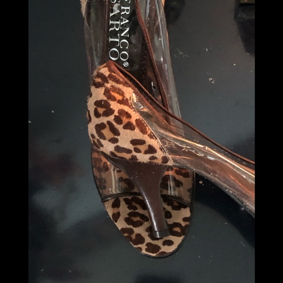 Leopard suede! Stiletto heels! Clear sides! Sexy! - Picture 2 of 5